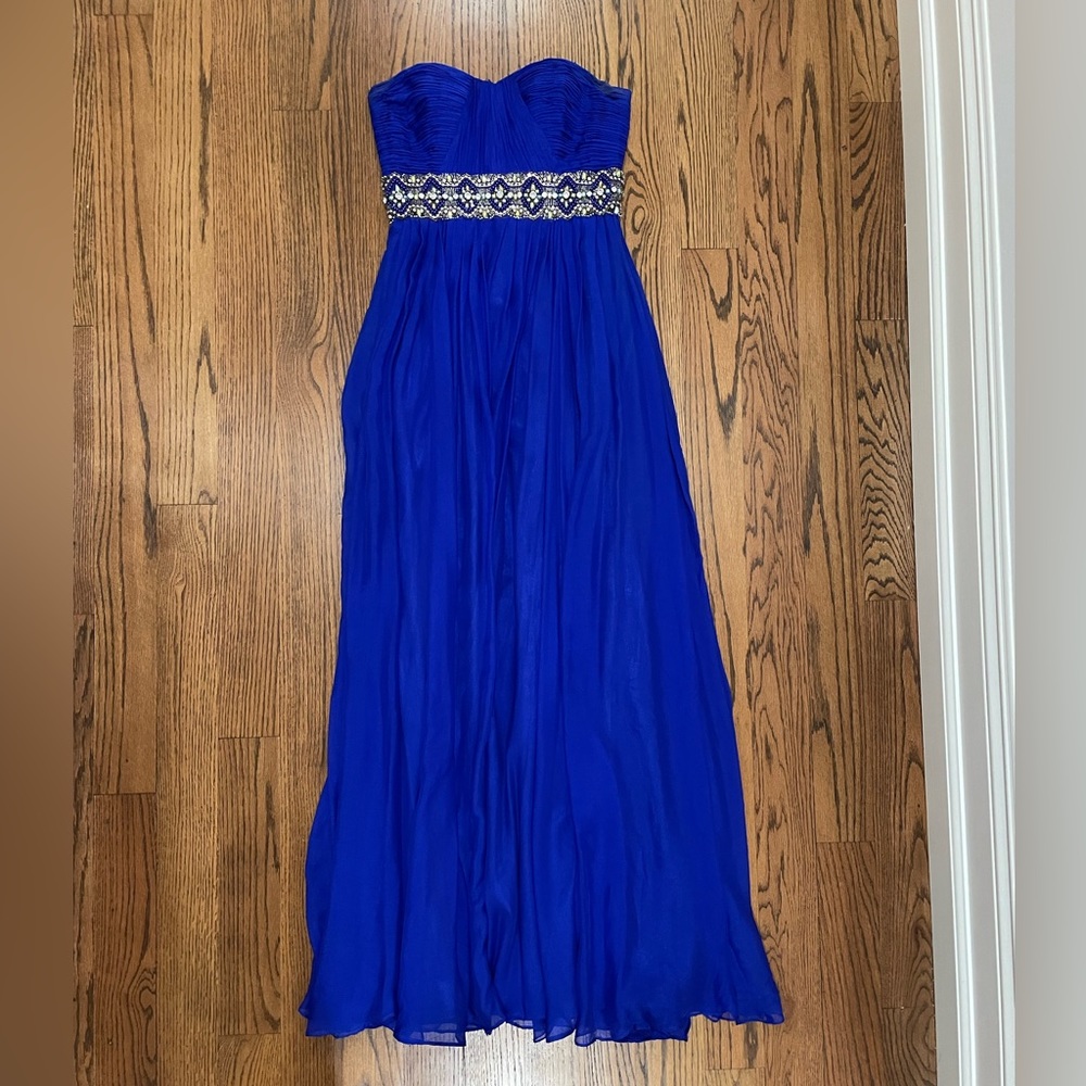Sherri Hill - Royal Blue Maxi Dress Size 2
